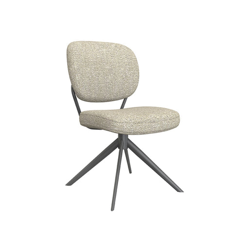 LABEL51 Eetkamerstoel Geneva - Naturel/Zwart - Draaibaar - Set van 2 - vtwonen shop