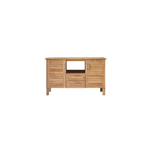 Tikamoon Massief teakhouten badmeubel 125 cm - Naturel - vtwonen shop