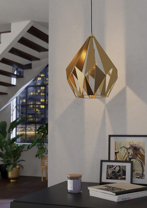 EGLO hanglamp Carlton - e27 - ø 38,5 cm - goud