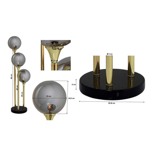 Kare Design Vloerlamp Al Capone Tre 83cm zwart