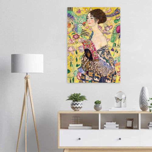 Artfulprints  Gustav Klimt - Lady with a fan   poster 70x100 cm - vtwonen shop