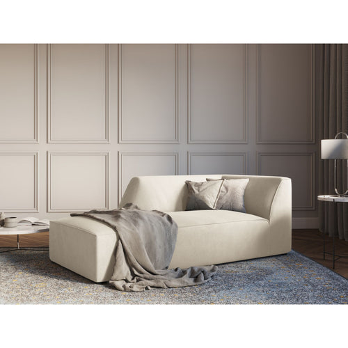 Cosmopolitan Design - Linker meridiaan Siena ribfluwelen lichtbeige - 181x93x69cm