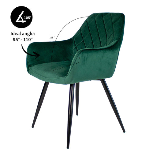Kick Eetkamerstoel Monza - Donkergroen - vtwonen shop