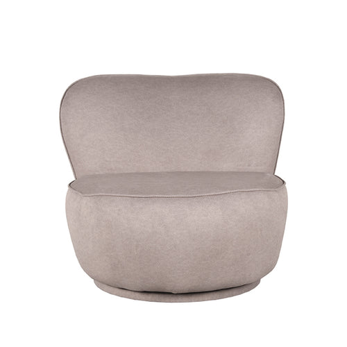 LABEL51 Fauteuil Bunny - Taupe - Draaibaar - 92x75x73cm