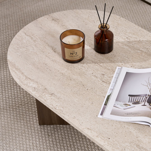 Calicosy - IRIS Ovale salontafel L119 cm - Kasjmier - 60x119x39,8 cm