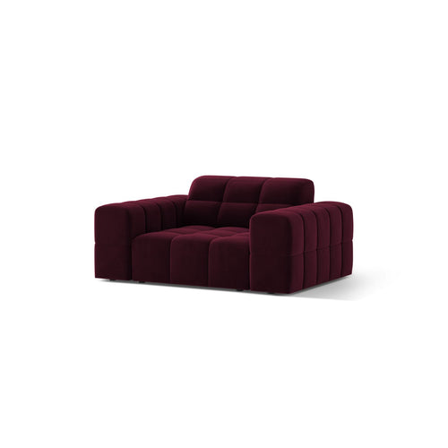 Cosmopolitan Design - Fauteuil Chicago flueel bordeaux - 102x132x78cm