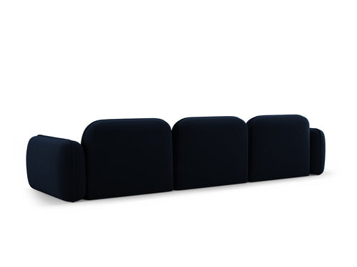 Cosmopolitan Design Modulaire bank Sydney 4-zits, flueel, koningsblauw - 90x320x70cm