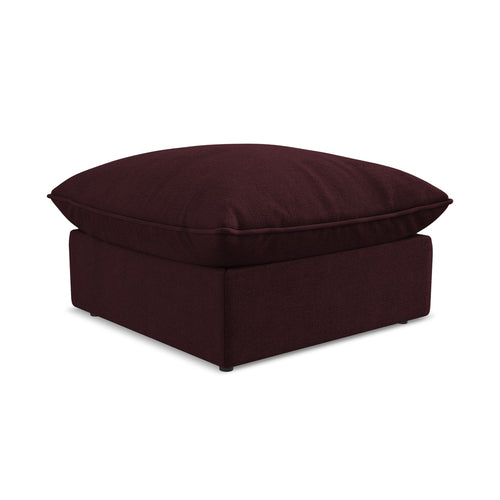 LaMiaSofa Poef Ravenna - textuurstof - bordeaux - 75x75x45