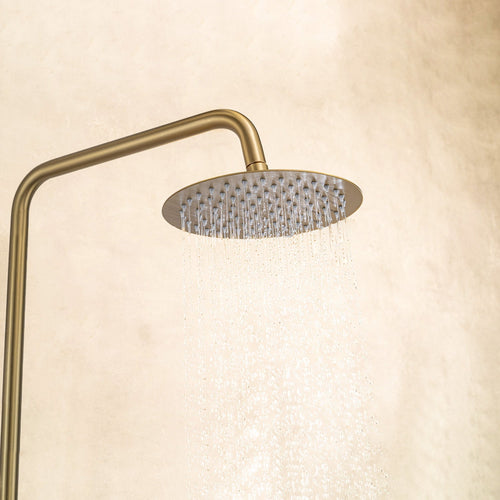 LOMAZOO regendoucheset Orlean - met thermostaatkraan, handdouche & slang - goud