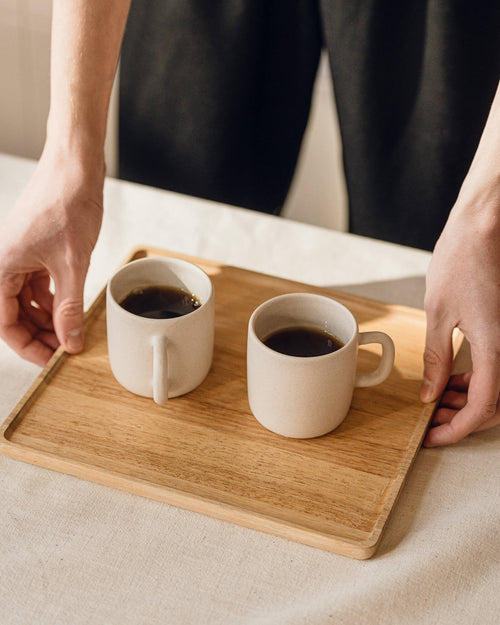 noo.ma Kubi Mug 140 ml - handgemaakte steengoed mok, Coast Beige