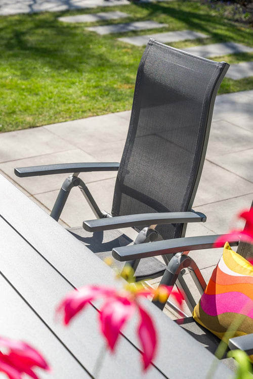 Garden Impressions Osaka verstelbare stoelen 4 stuks + Terni tafel