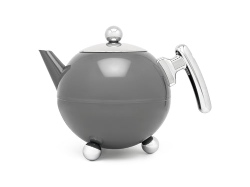 Bredemeijer - Theepot Bella Ronde 1,2L Cool Grey - vtwonen shop