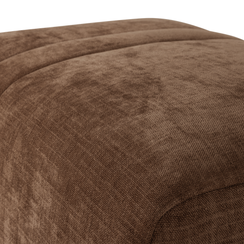 WOOOD hocker Omaire - Chenille - Lichtbruin