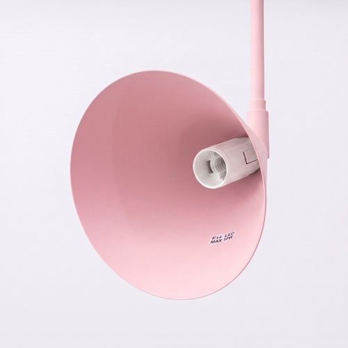 Sollux Lighting Wandlamp NOX 1 roze met schakelaar - 14x61x30cm