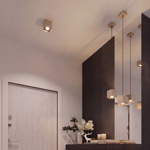 Sollux Lighting Plafondlamp QUAD 1 taupe - 10x10x10cm