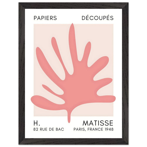Artfulprints Poster met Lijst Matisse – Coral drift taupe   - 30x40 cm - Taupe