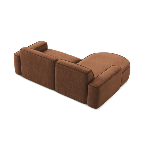 LaMiaSofa hoekbank links Melissa - textuurstof - terracotta - 224x166x70