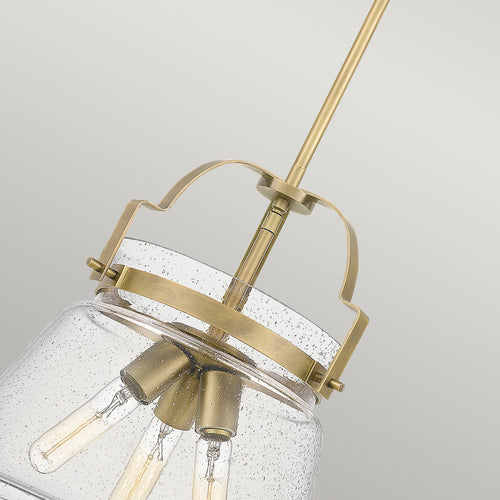Elstead Quoizel Wimberley Koepel Hanglamp Plafondlamp Verweerd Messing