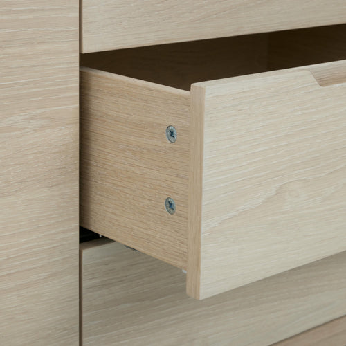 Furnhouse 4-deurs dressoir Kerteminde - Witte olie - MDF, eikenfineer - 45x213x80