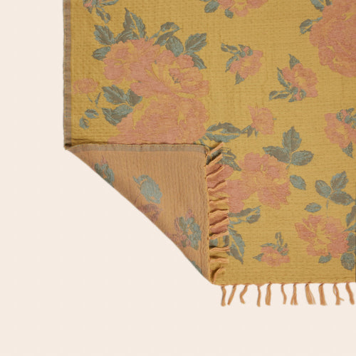 Madura Geruite Florentina geel en roze 140x200 cm