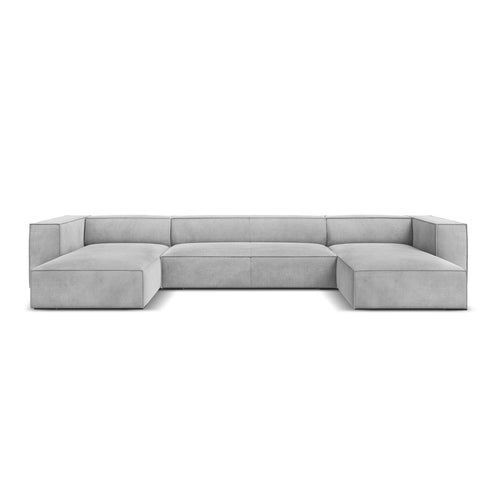 Cosmopolitan Design - Panoramische bank Turin 6-zits, structurele stof geld - 173x375x68cm