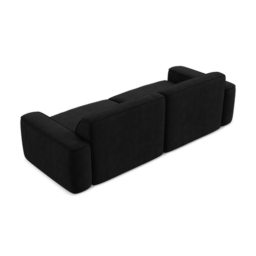LaMiaSofa 4-zits bank Melissa - chenille stof - zwart - 244x102x70