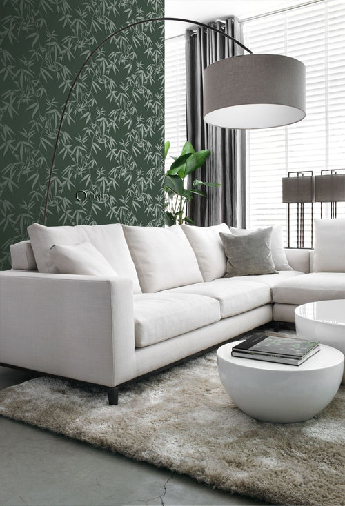 Origin Wallcoverings behang bamboe bladeren donkergroen - 0,53 x 10,05 m - 347738 - vtwonen shop