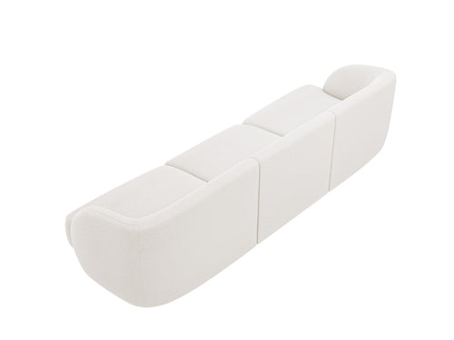 Micadoni - Bank "Miley" 3 zitplaatsen, boucle wit - 90x255x70cm