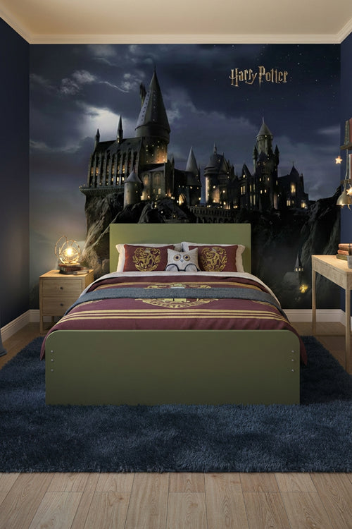 Sanders & Sanders fotobehang Harry Potter Zweinstein zwart en donkerblauw - 270 x 300 cm - 601189
