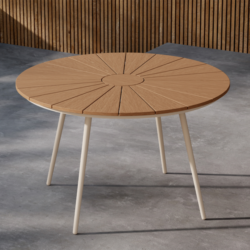 Nest outdoor Denzel Ronde Tuintafel Beige - Ø 120 cm