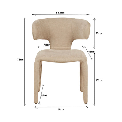 Kare Design Stoel Tobi beige