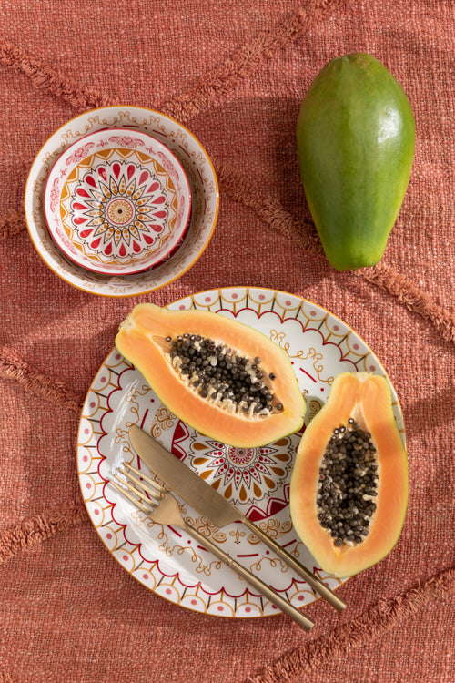 J-Line kom Jam - porselein - mix - small - 2 stuks - vtwonen shop