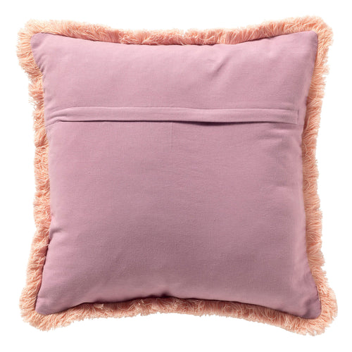 CHERIE - kussenhoes 45x45 cm - gestreept - 100% katoen - Rosebud - roze