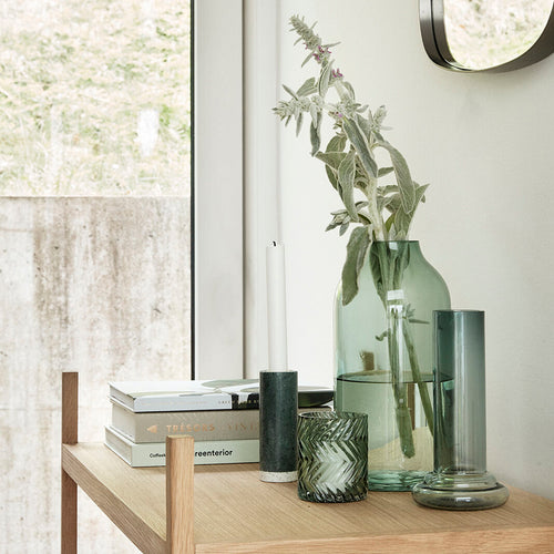 Hübsch vazen Modest - glas - ø17xh21, ø14xh28cm