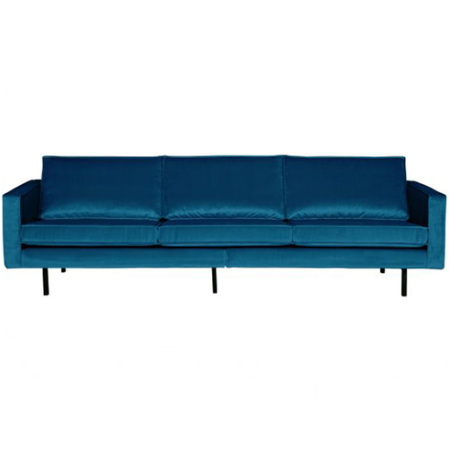 WOOOD 3-zits bank Rodeo - Velvet - Blauw - 85x277x86