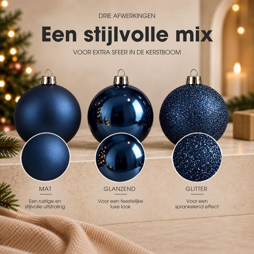 Mica Decorations Kerstballen Set Onbreekbaar Donkergroen 27 stuks - Kerstballenset voor Kerstboom - Kunststof Kerstballen Diameter 8 cm - Geschikt