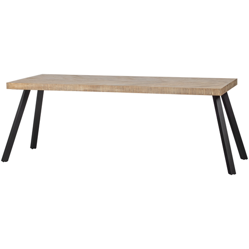 WOOOD tafel visgraat met 2-standen poot Tablo - Mango - 75x200x90