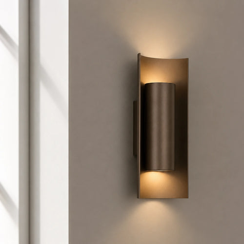 Searchlight wandlamp Roll - 2 lichts - 7.4  x 25.4   cm - brons