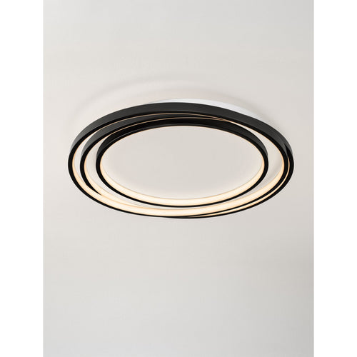 Nova Luce ARBOR Geïntegreerde LED-plafondlamp, matzwart, Triac dimbaar, 33W, 1067lm, 3000K