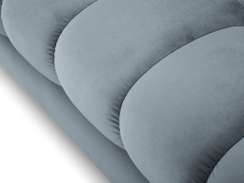 Cosmopolitan Design Bank Bali 4-zits, flueel, lichtblauw - 96x217x75cm