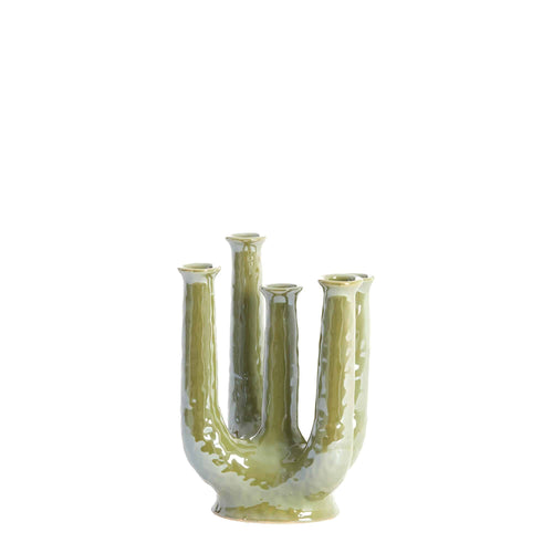 Light & Living vaas Leonjo - groen - 20x14x25cm - vtwonen shop