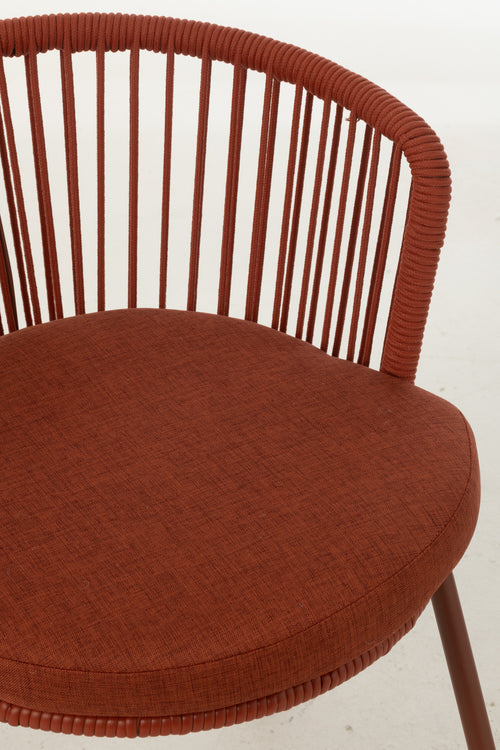 J-Line stoel Toa - metaal/koord - rood