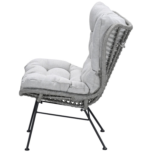 Garden Impressionsloungestoel incl. voetenbank Melfort grey sand