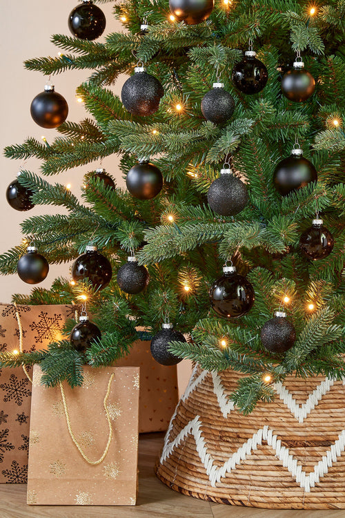 Mica Decorations Kerstballen Set - 42 Stuks - Ø7 cm - Glas - Zwart - vtwonen shop