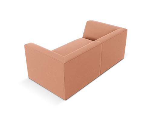 Micadoni Bank Ruby 2-zits, flueel, roze - 93x174x69cm