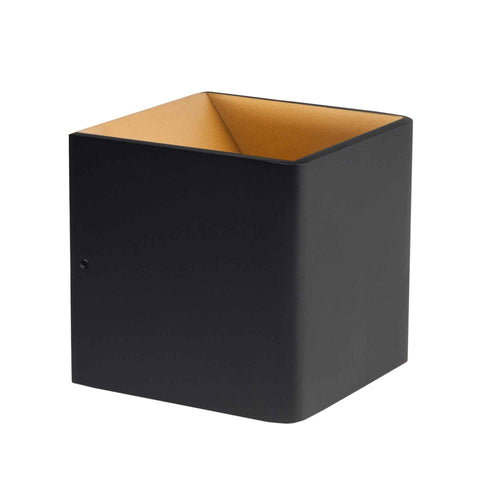 Highlight wandlamp Stretto - 1 lichts - 10  x 10   cm - zwart - goud - vtwonen shop