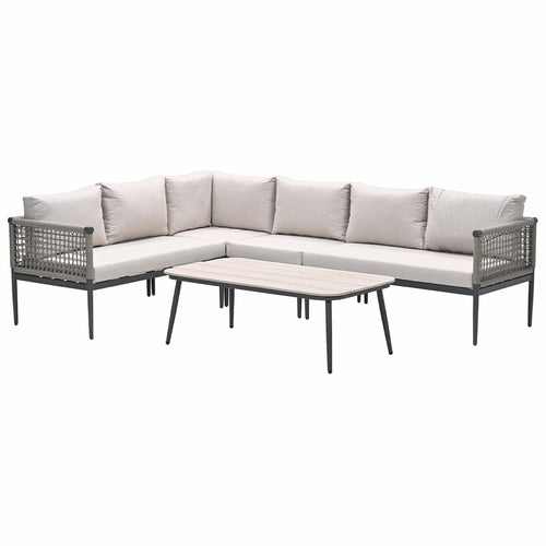 Garden Impressions loungeset Burela taupe - links - 5-delig - vtwonen shop
