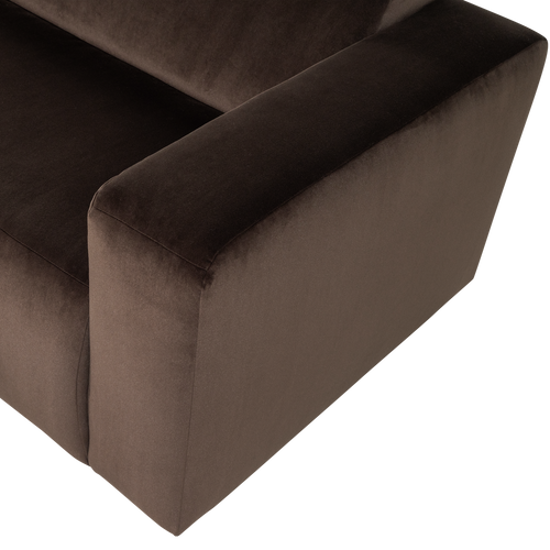 WOOOD 1,5-zits bank arm rechts Mojo Base - Velvet - Bruin - 74x145x97
