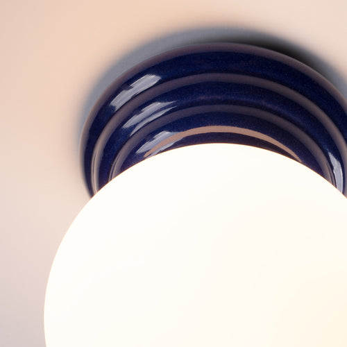 Sollux Lighting Plafondlamp ZORI ultramarijn IP44 - 12x16x12cm