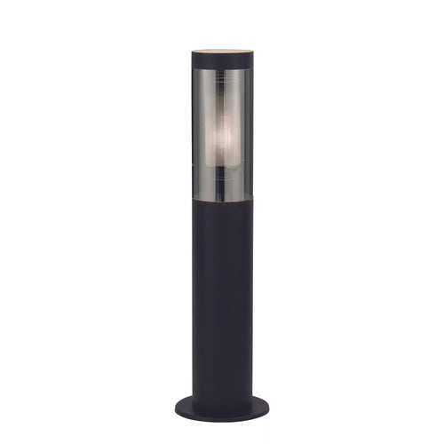 Searchlight buitenlamp Batton - 1 lichts - 12  x 45   cm - mat zwart rookglas